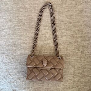 Kurt Geiger Mini Kensington Mauve/Tan Quilted Crossbody Bag